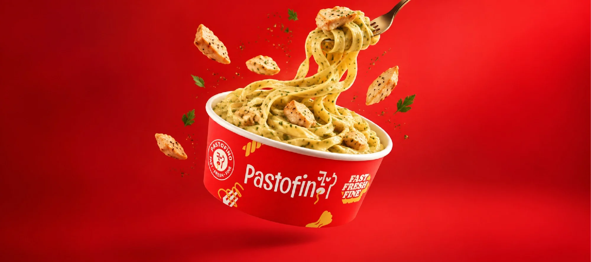Pastofino taze fettuccine alfredo — tavuklu kremalı makarna